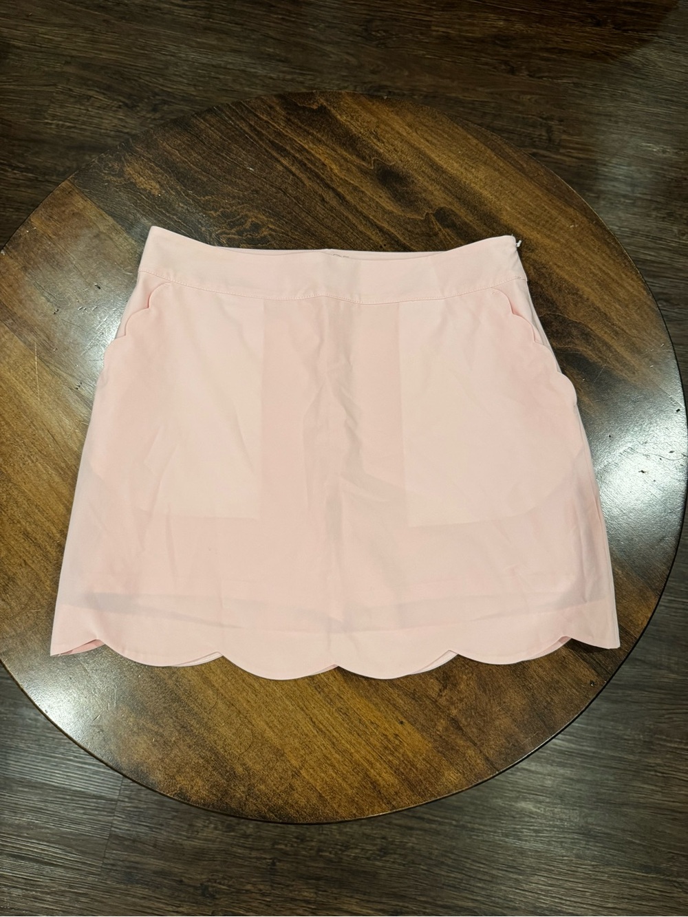 Vineyard Vines Light Pink Scalloped Hem Mini Skirt